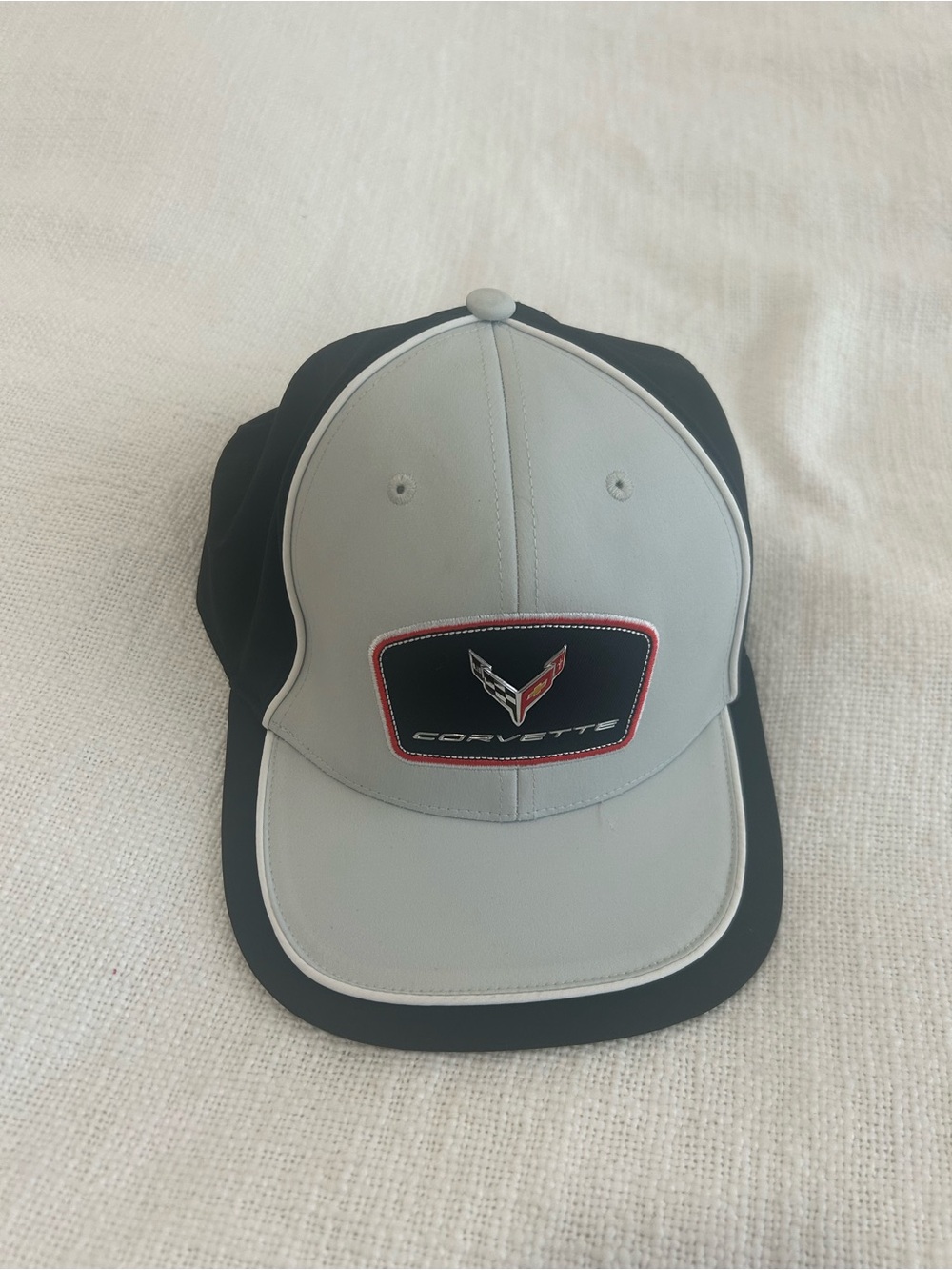 Corvette C8 Cruisin Sports Hat Gray Black Snapback Performance Baseball Cap